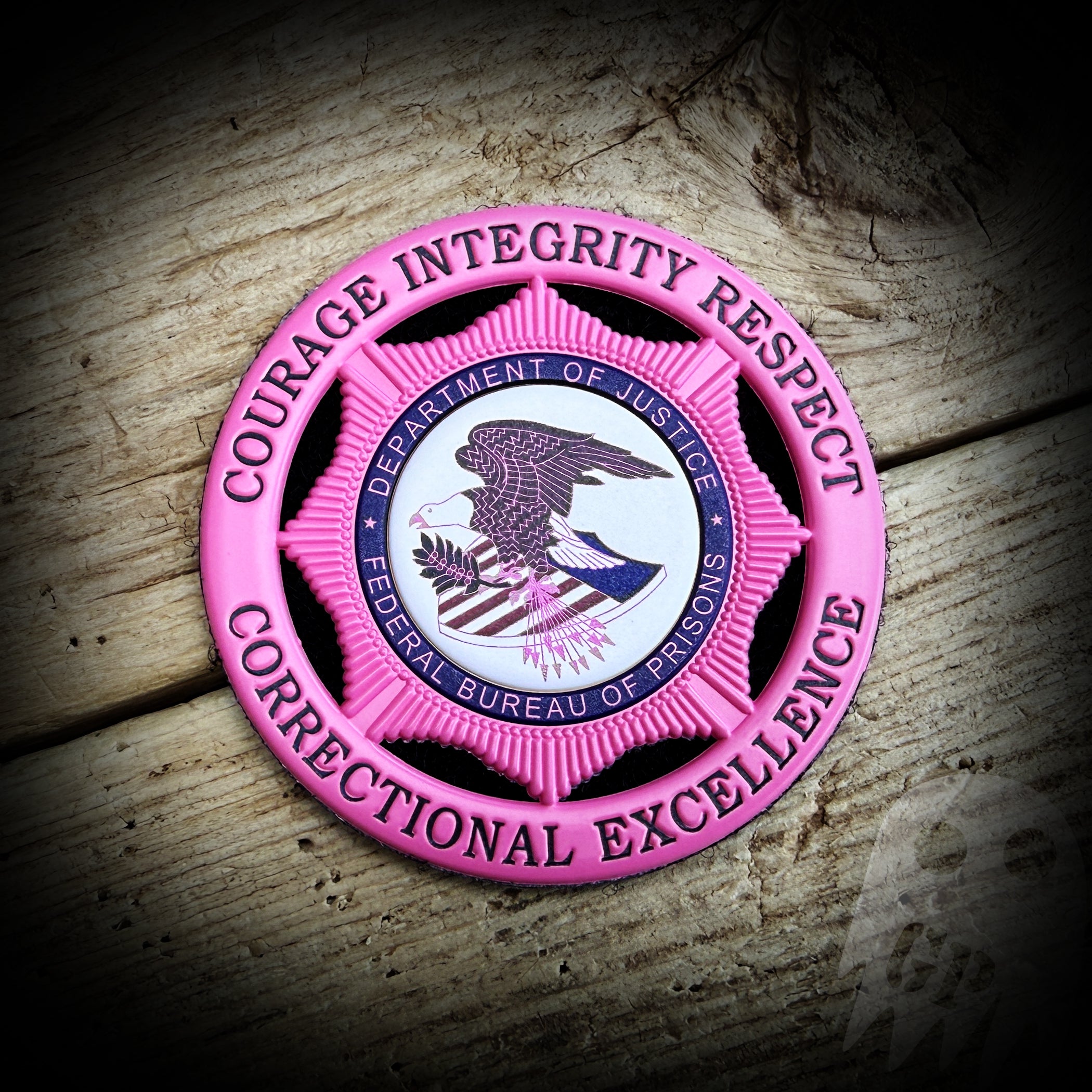 PINK Flexshield - US Bureau of Prisons Corrections Officer Pink Badge