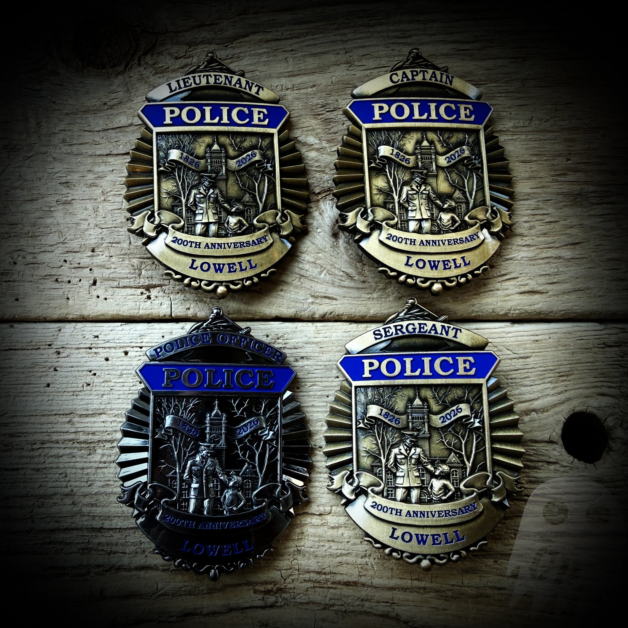 250th - Lowell, MA Police Department 250th Anniversary of America Badge